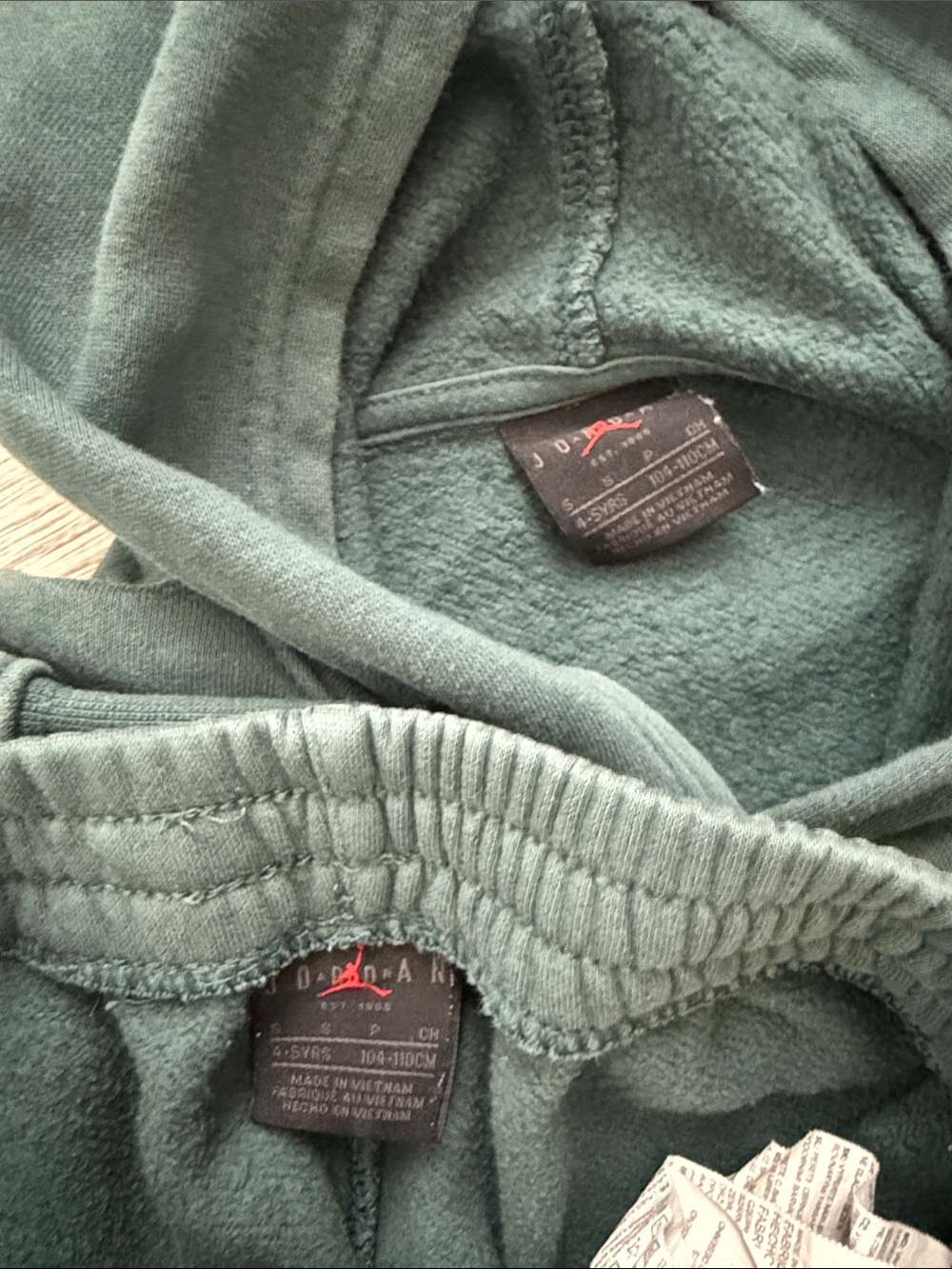 Jordan Teal Green Hooded Sweatshirt and Joggers Set - Picture 4 of 4